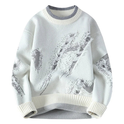 Herren Pullover Modern Used Look Style