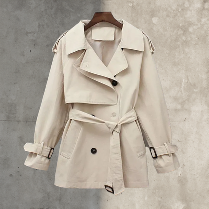 Stylisher Damen Trenchcoat Mit Gürtel Elegantes Design