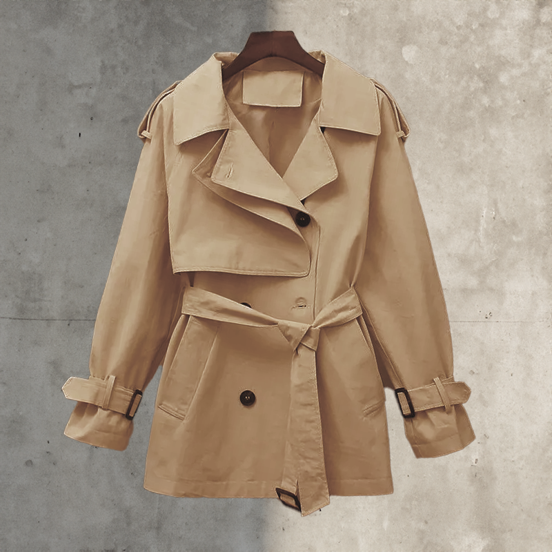 Stylisher Damen Trenchcoat Mit Gürtel Elegantes Design