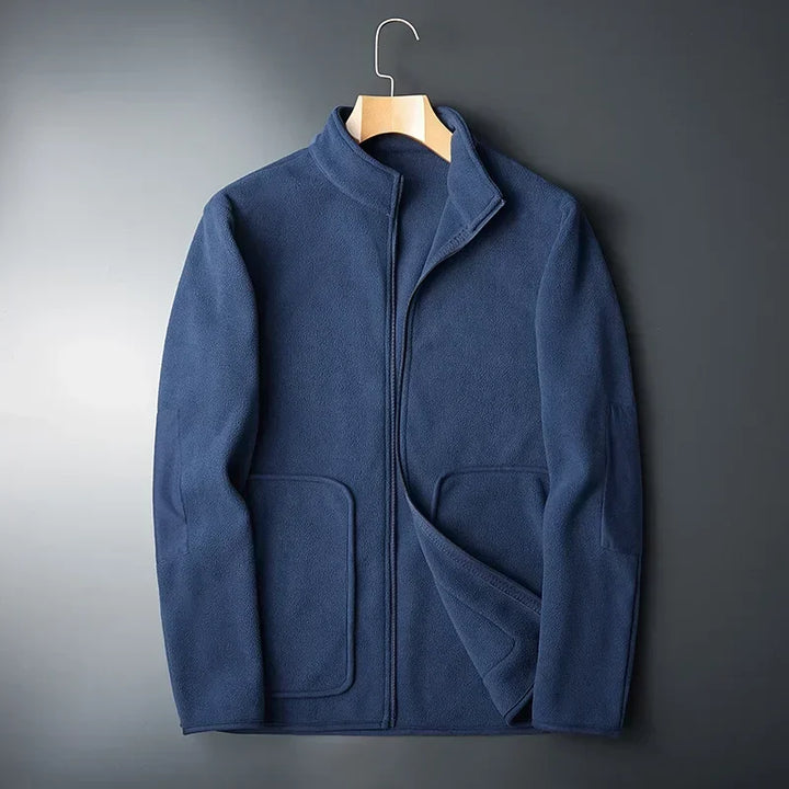 Herren Fleecejacke Sportlich KontrastDetails