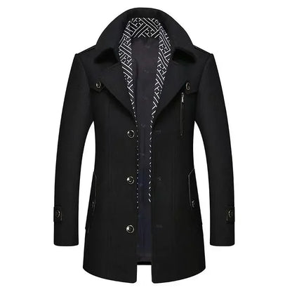 Eleganter Business Mantel Klassisch Modern Winterjacke