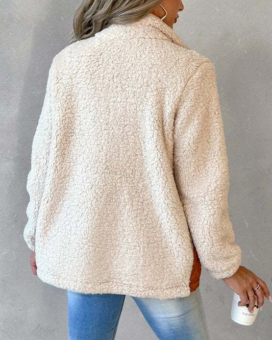 Damen Fleecejacke Mit Tiermuster Trendig - IdealeKleiden