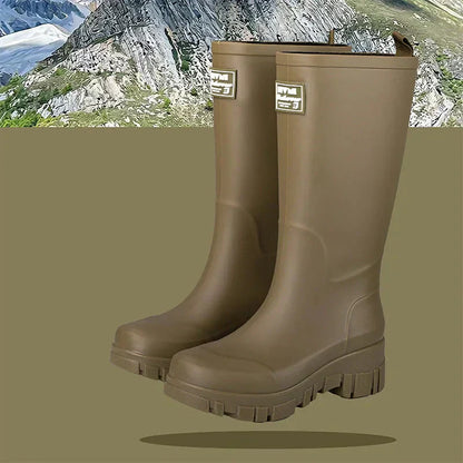 Damen Chelsea Stiefel Wasserdicht Blockabsatz