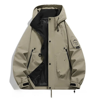 Herren Outdoor-Jacke Kapuze Reißverschluss