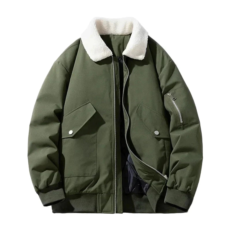 Winterjacke Lammfellkragen Modern Trendy