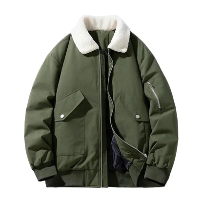 Winterjacke Lammfellkragen Modern Trendy
