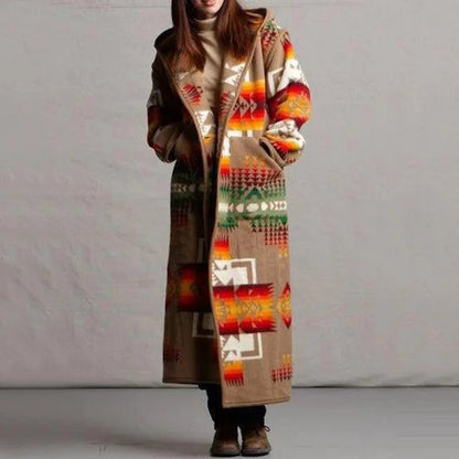 Langer Ethno-Mantel Boho-Chic Damen