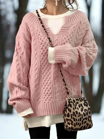Große Strickpullover Weich Wolle Übergröße