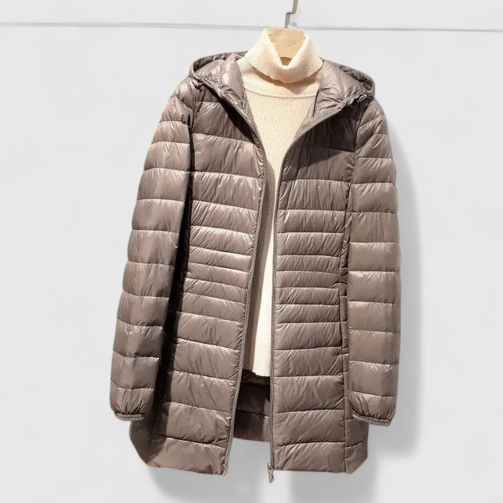 Damen Steppmantel Winter Warm Reißverschluss
