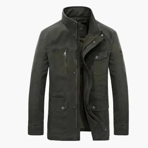 Praktische Outdoorjacke Mit Stehkragen Und Vielen Taschen