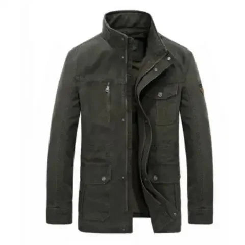 Praktische Outdoorjacke Stehkragen Vielfachtaschen