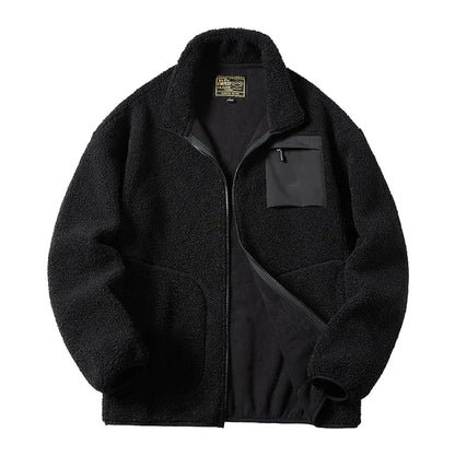 Unisex Fleecejacke Outdoor Stil Reißverschluss