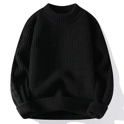 Herren Pullover Grobstrick Klassik Design