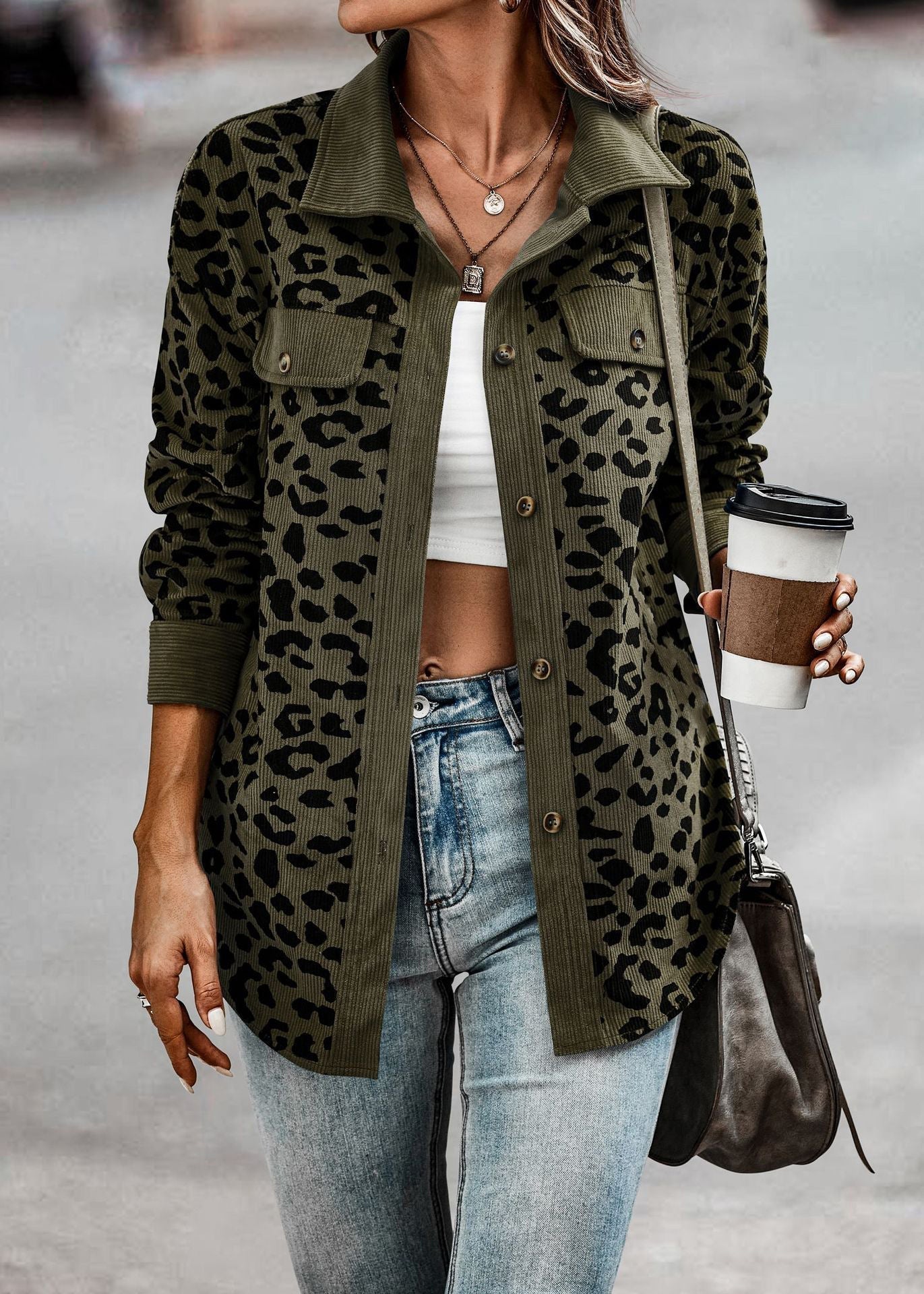 Modische Luipaard Jacke Trendy Design