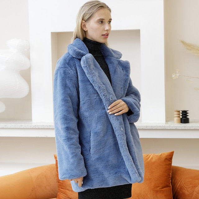 Weicher Oversize-Mantel mit Reverskragen