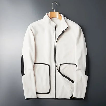 Herren Fleecejacke Sportlich KontrastDetails