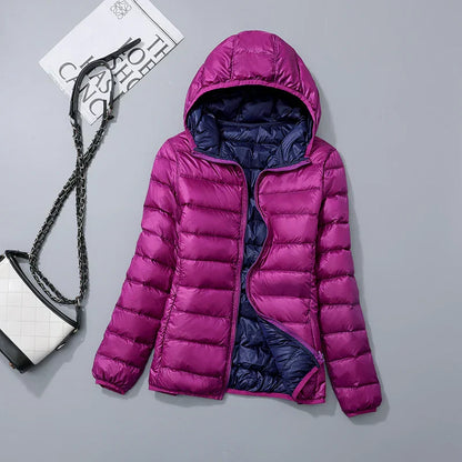 Kapuzen-Daunenjacke Warm Winter