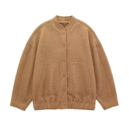 Übergroße Grobgestrickte Herrenjacke
