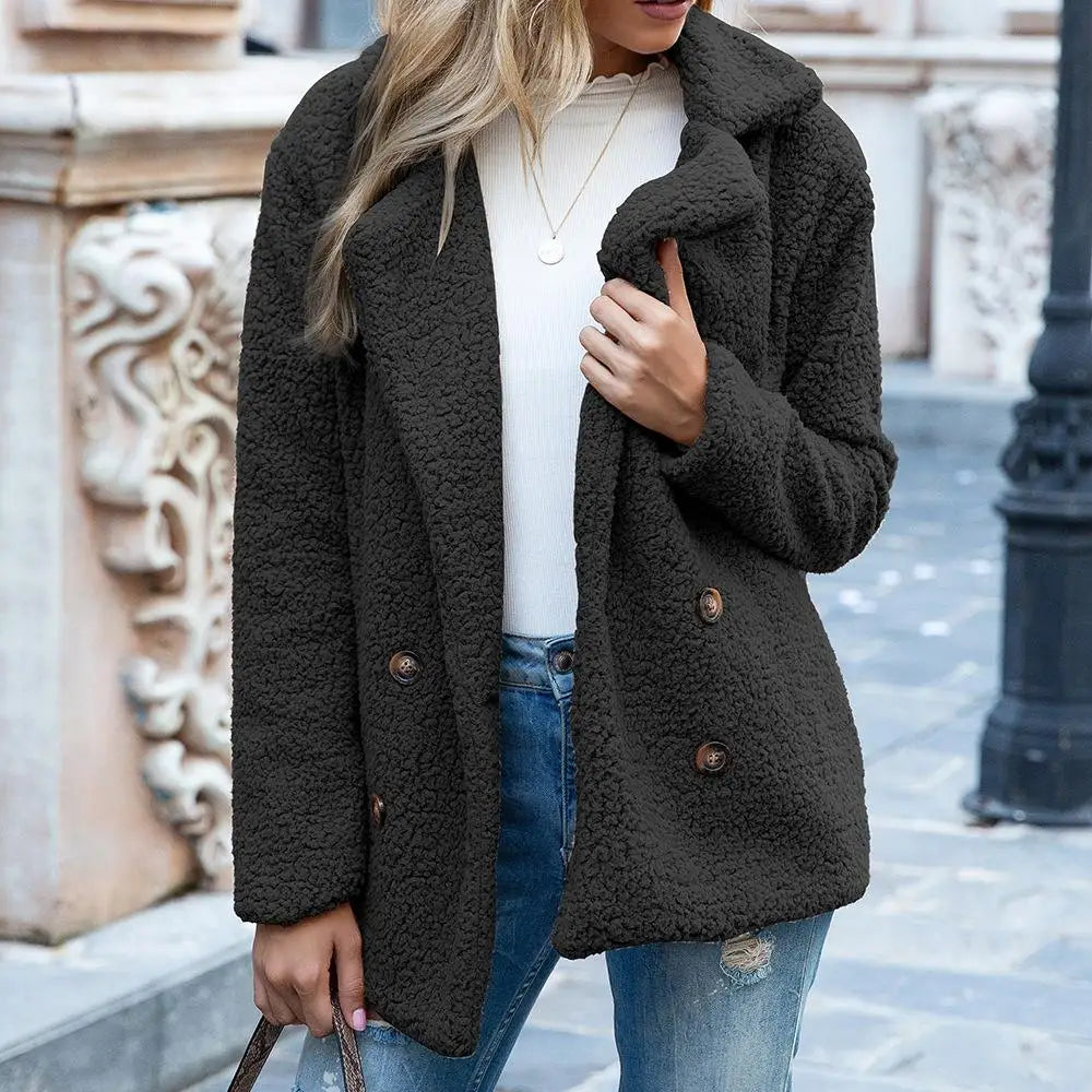 Teddyjacke Braun Weich Modisch