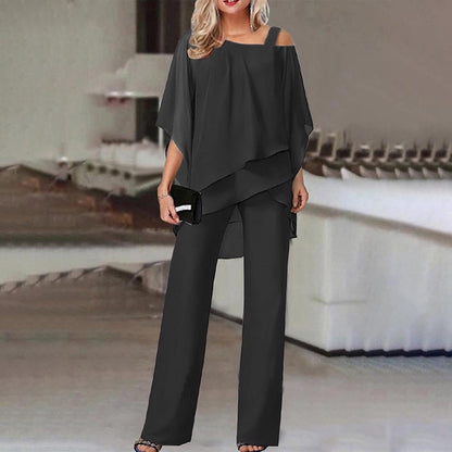Damen Zweiteiler Set | Elegant Cold Shoulder Outfit - IdealeKleiden