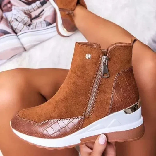 Warme Winterstiefel Schnee Plüsch Knöchel Boots - IdealeKleiden