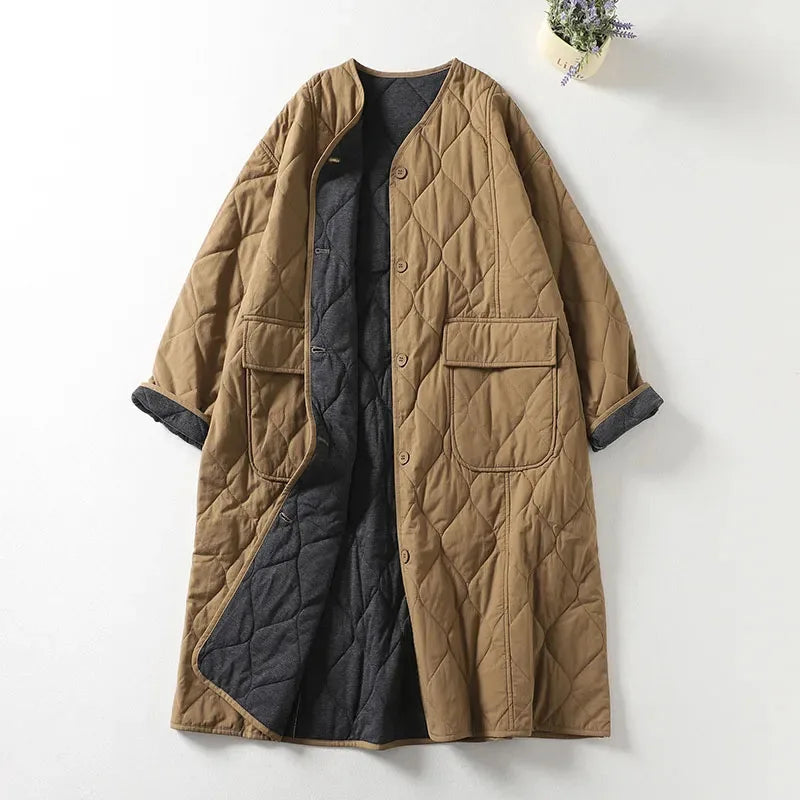 Damen Steppmantel Leicht Warm Winter
