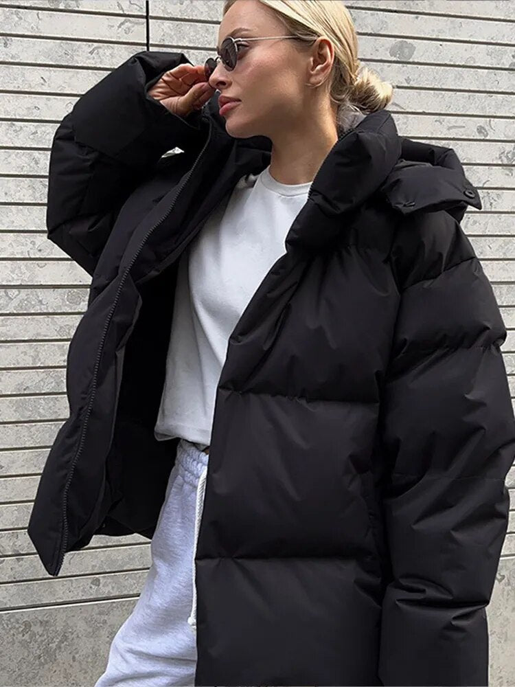Große Oversized Hoodie Jacke Damen