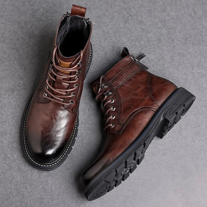 Herren Stiefel Schnürschuhe Höhe Knöchel