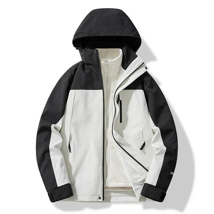 Herren Winterjacke Warm Kapuze Outdoor