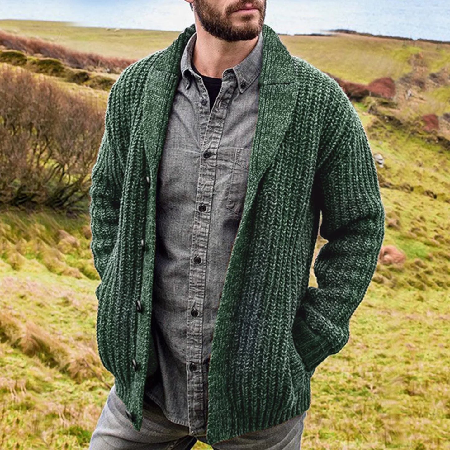Bequeme Herren Strickjacke Modern
