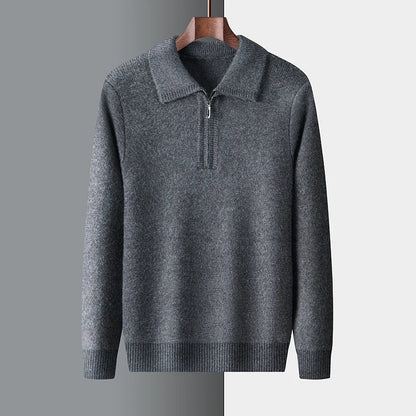 Herren Strickpullover Winter Warm Halbzipper
