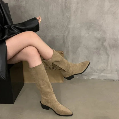 Cowboy Stiefel Damen Schmal Fransen Design