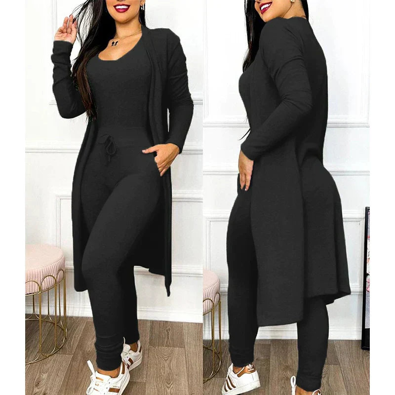 Damen Lounge Set 3-teilig mit Jacke Komfort