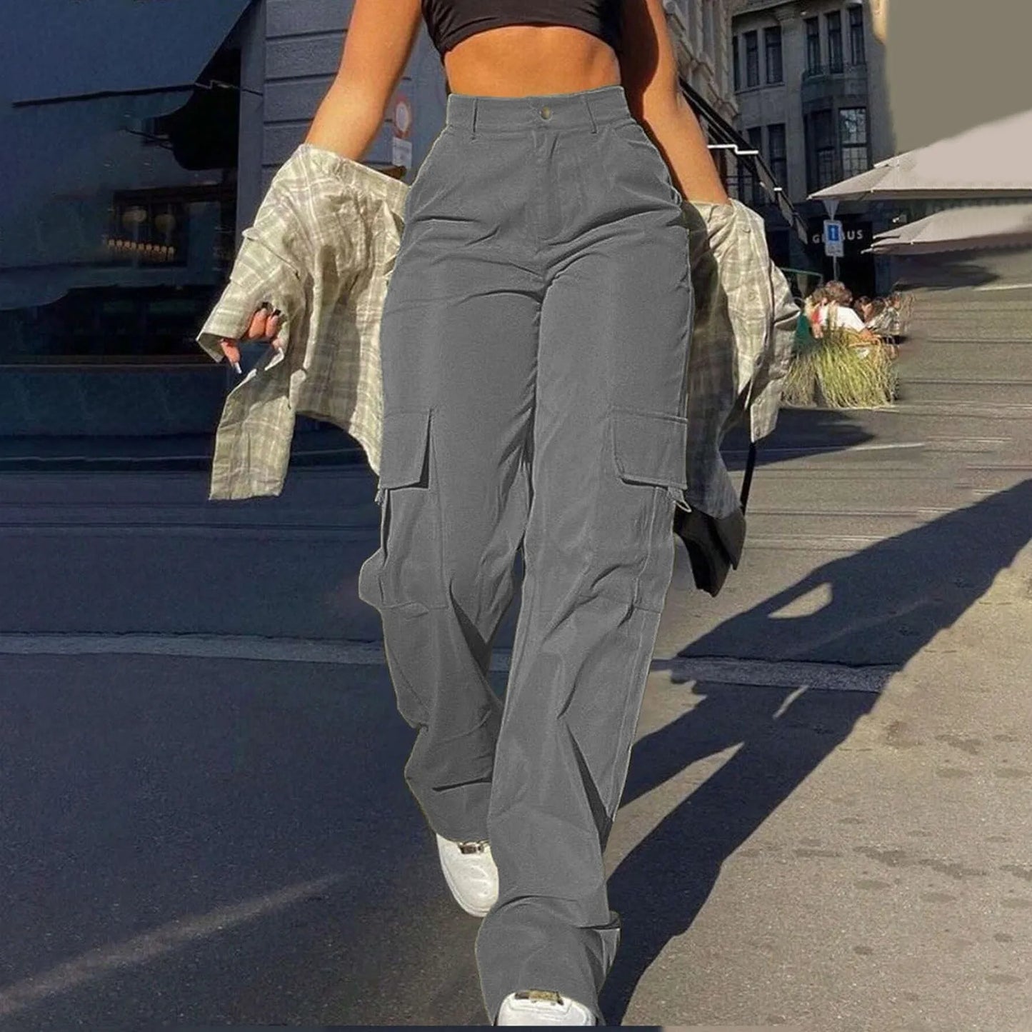 Damen Cargo-Hose Bequem Mit vielen Taschen