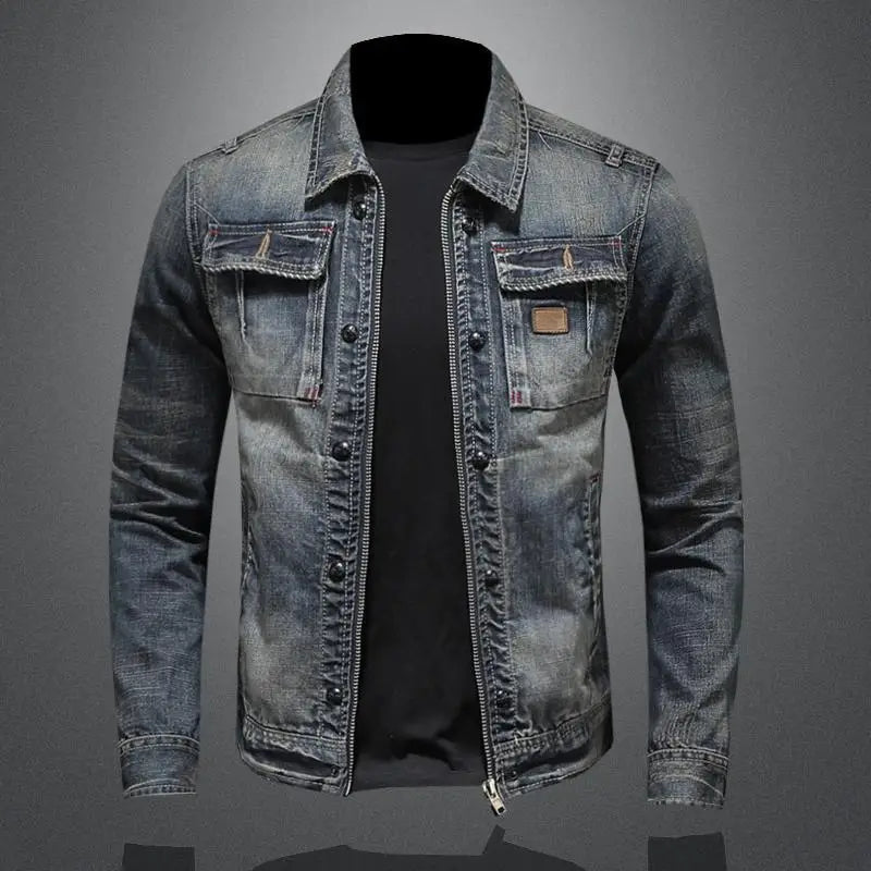 Herren Jeansjacke Retro Style