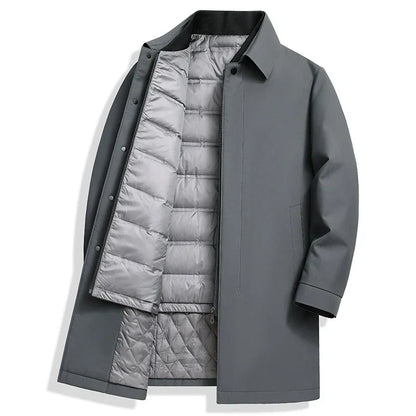 Wasserdichte Winterjacke mit verdecktem Reißverschluss
