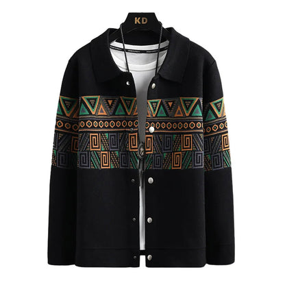 Herren Parka Jacke Modern Schwarz