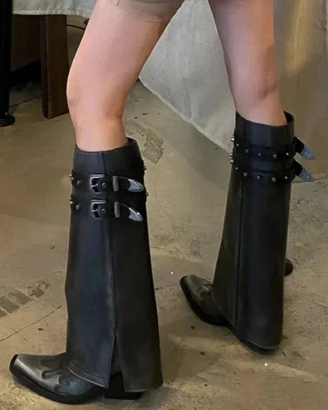 Lange Damenstiefel Elegant Schwarz