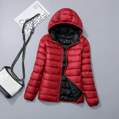 Kapuzen-Daunenjacke Warm Winter