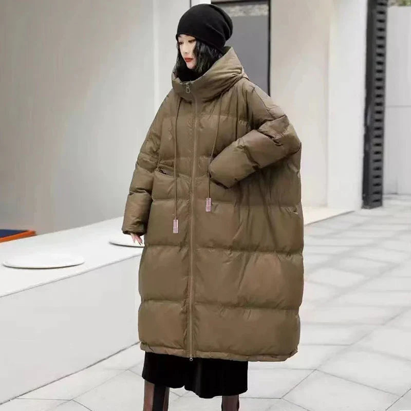 Lange Daunenjacke Damen Wanda Warm