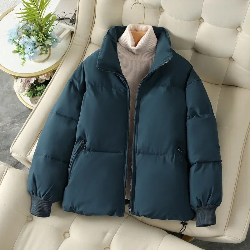 Winter Pufferjacke Damen Stehkragen
