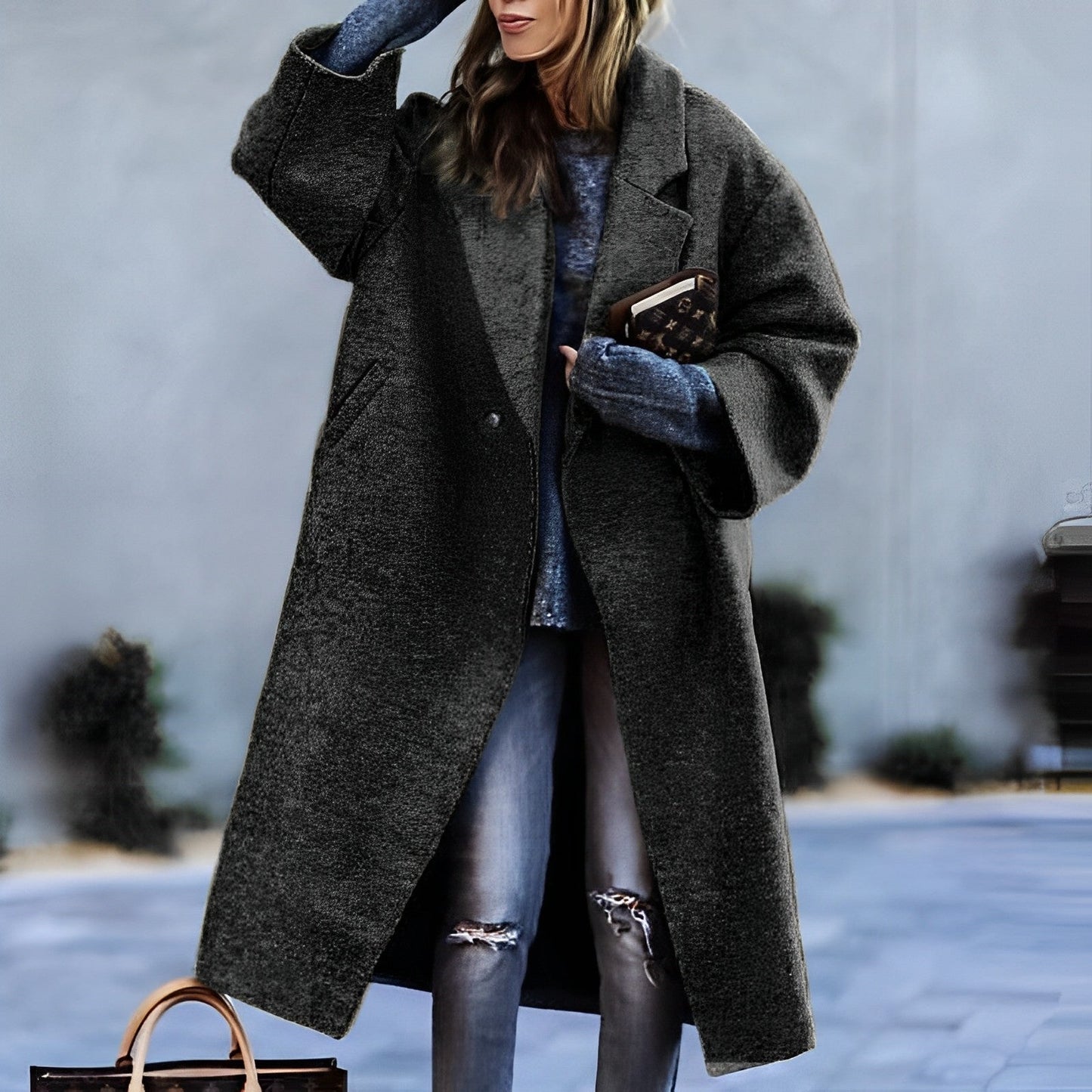Eleganter Damenmantel Vintage Stil