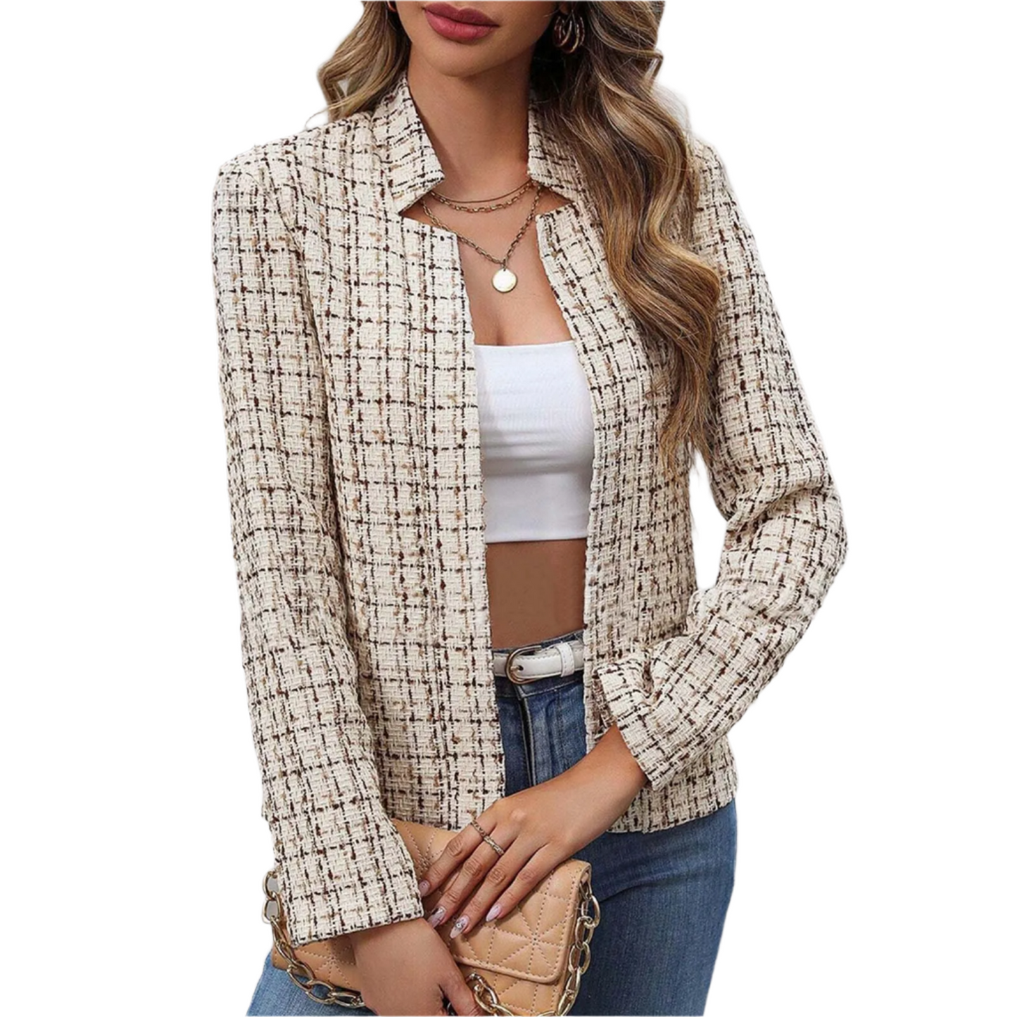 Stylische Damenblazer Lange Ärmel Modern