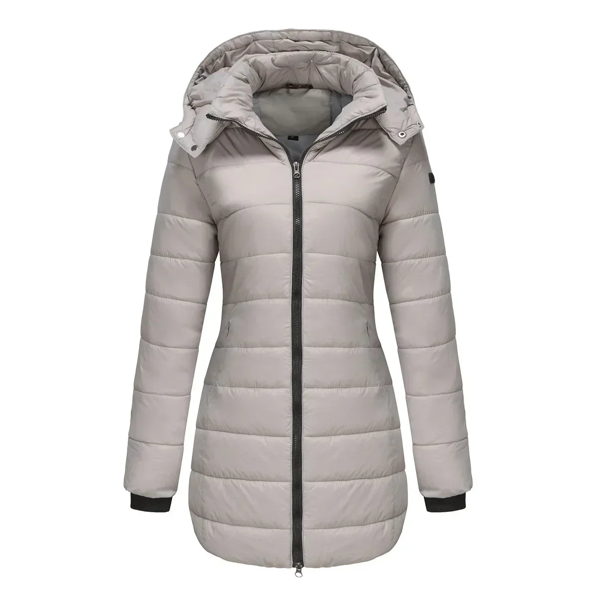Winter-Puffermantel Damen Warm Kapuze