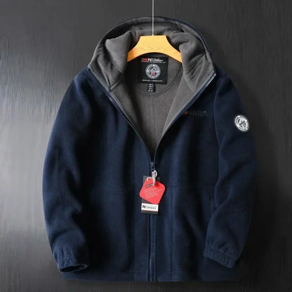 Warme Winterjacke Kapuze Reißverschluss