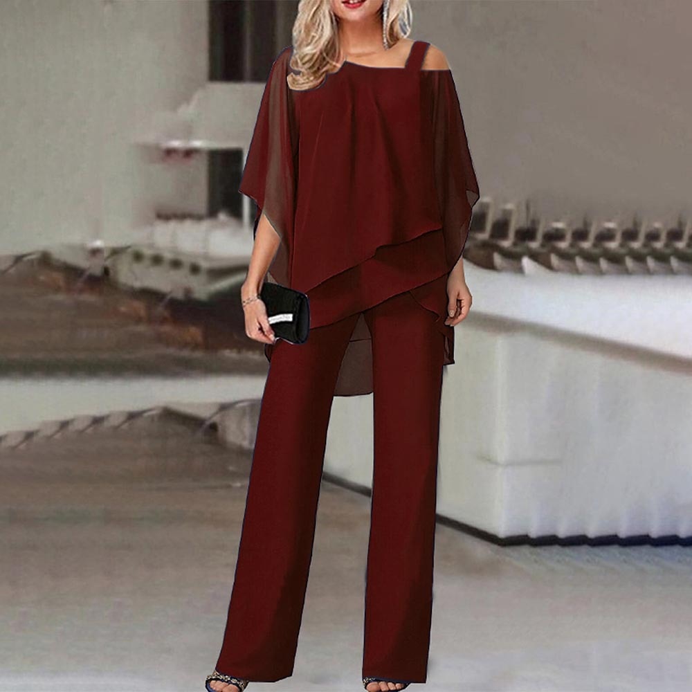 Damen Zweiteiler Set | Elegant Cold Shoulder Outfit