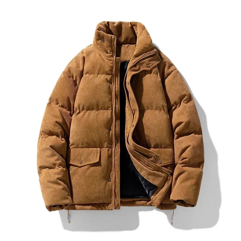 Herren Steppjacke Winter Warm Cord Trend