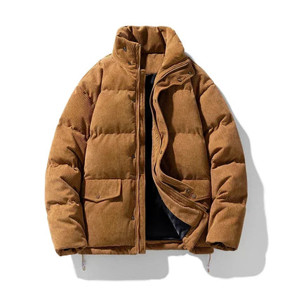 Herren Steppjacke Winter Warm Cord Trend