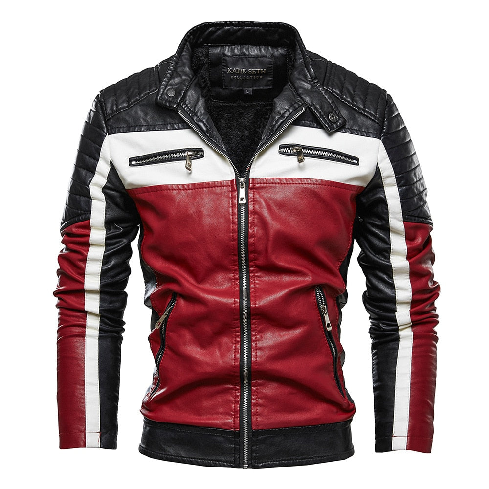Moderne Lederjacke Herren Klassiker - IdealeKleiden