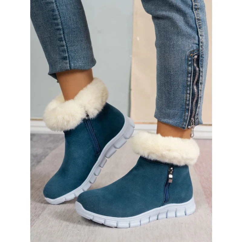 Weiche Winterschuhe Runde Zehe Plüsch